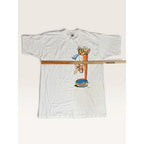 Fruit of the Loom Mens XL Huge Woodys Belly Flop Contest Single Stitch White Tee