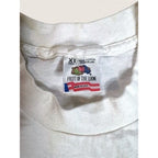 Fruit of the Loom Mens XL Huge Woodys Belly Flop Contest Single Stitch White Tee