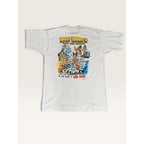 Fruit of the Loom Mens XL Huge Woodys Belly Flop Contest Single Stitch White Tee