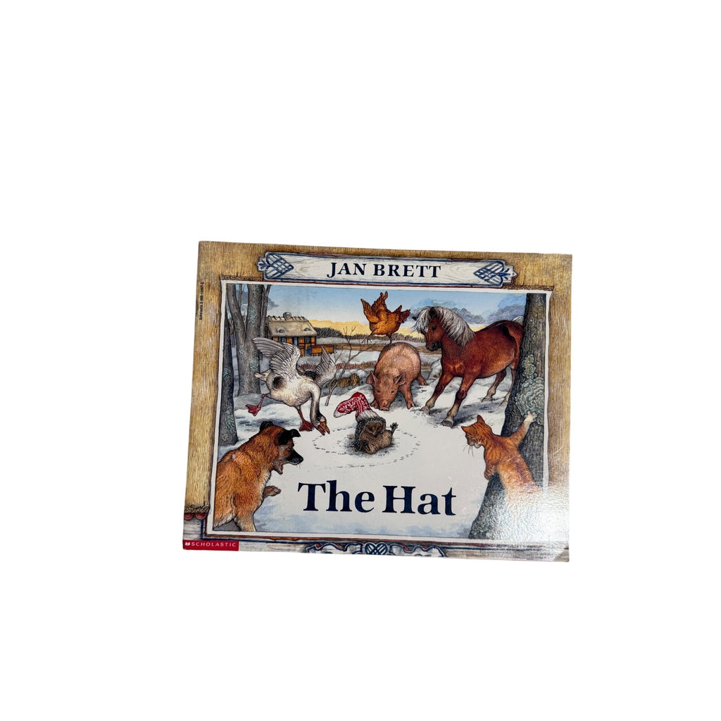 The Hat Jan Brett Children’s Picture Book Paperback Scholastic 1998 Vintage