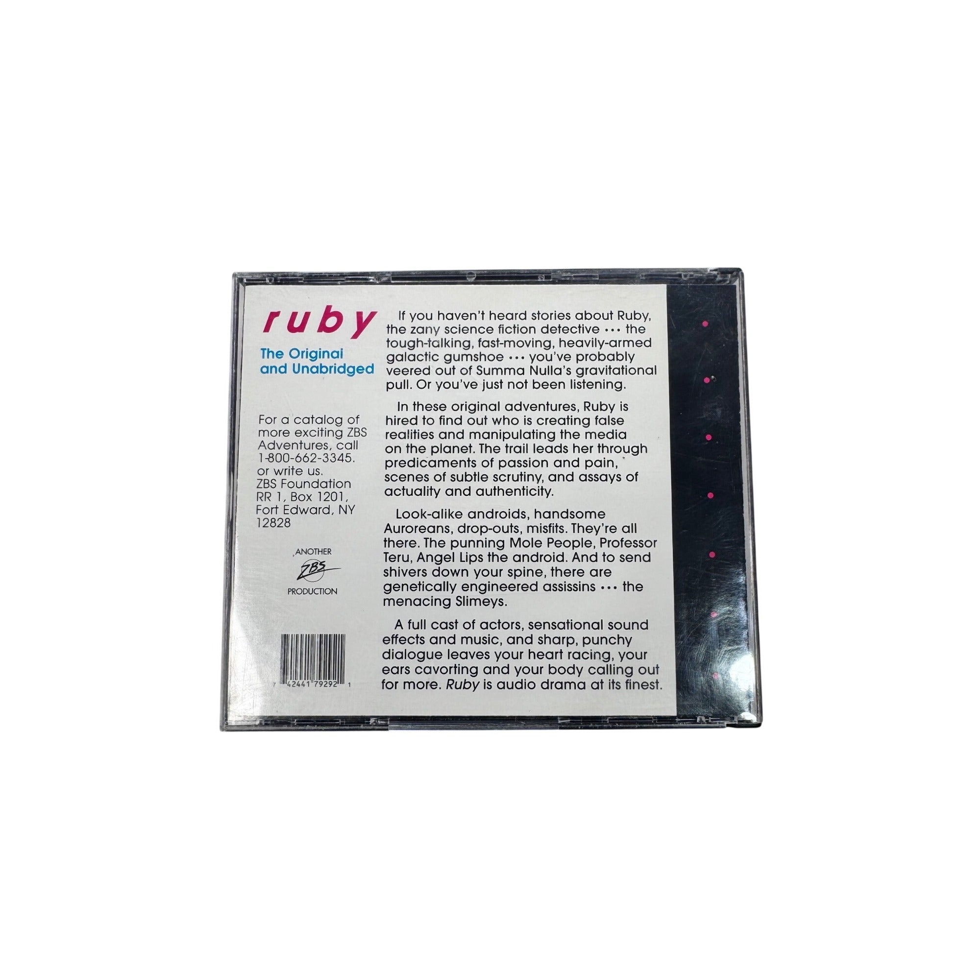 Ruby The Adventures Of A Galactic Gumshoe Audio Drama 2-Disc Set 1982 Sci-Fi CD