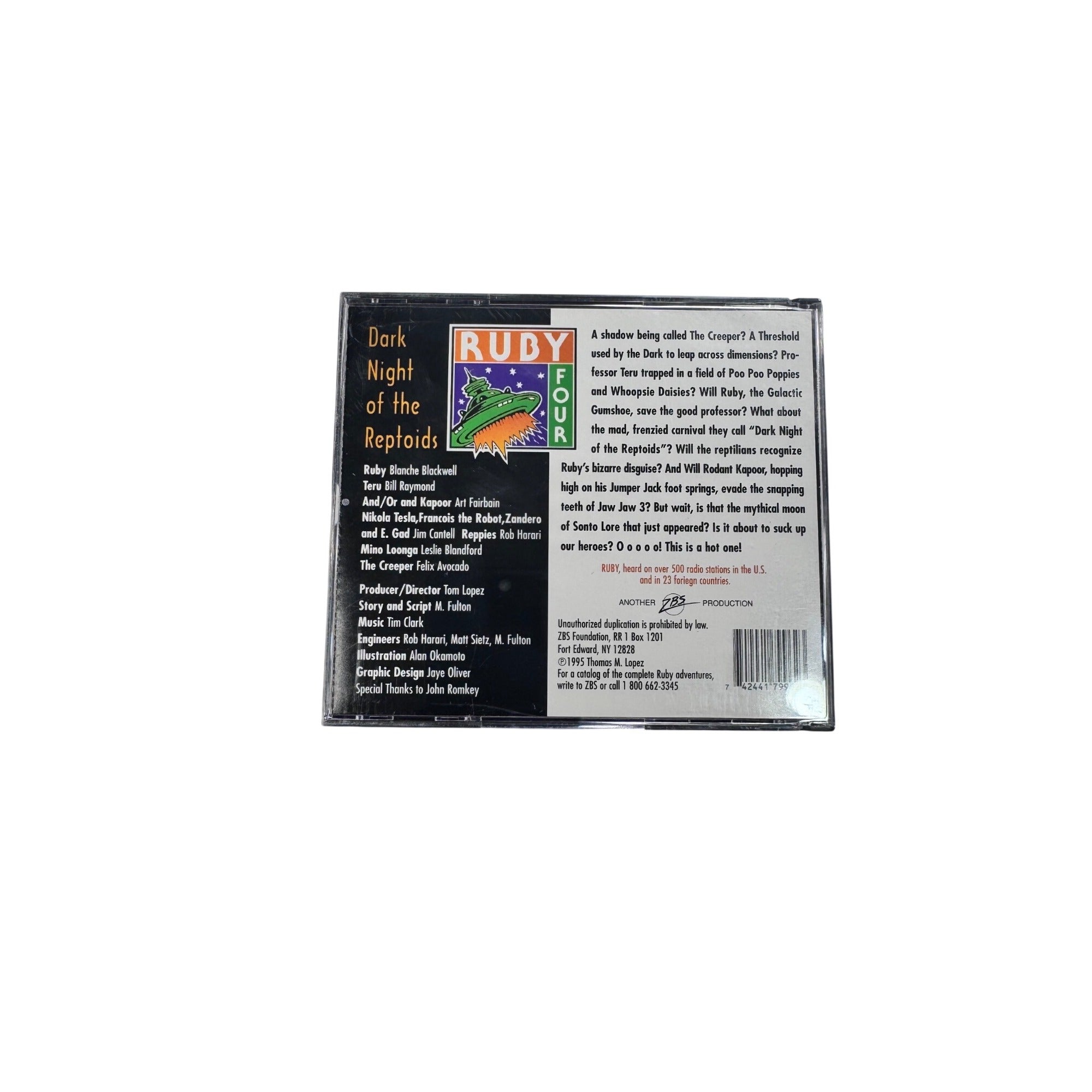 Dark Night Of The Reptoids Ruby 4 Part 3 Audio Drama 2-CD Set ZBS Sci-Fi 1995