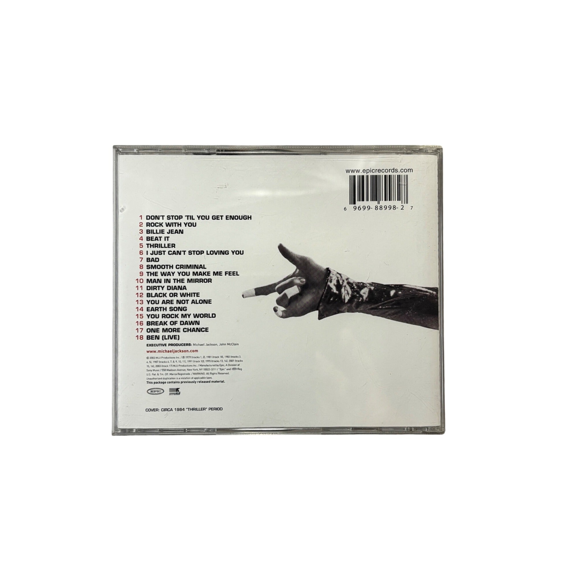 Michael Jackson Number Ones Greatest Hits CD 2003 Epic Records