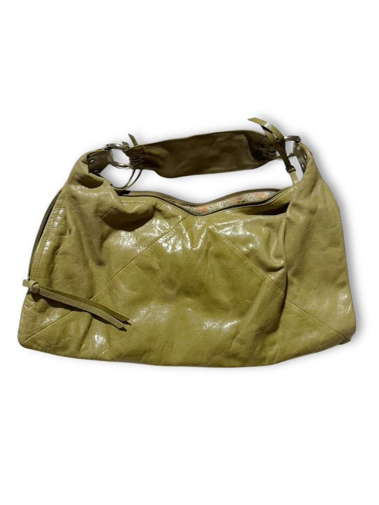 Hobo International Olive Green Leather Shoulder Boho Bag