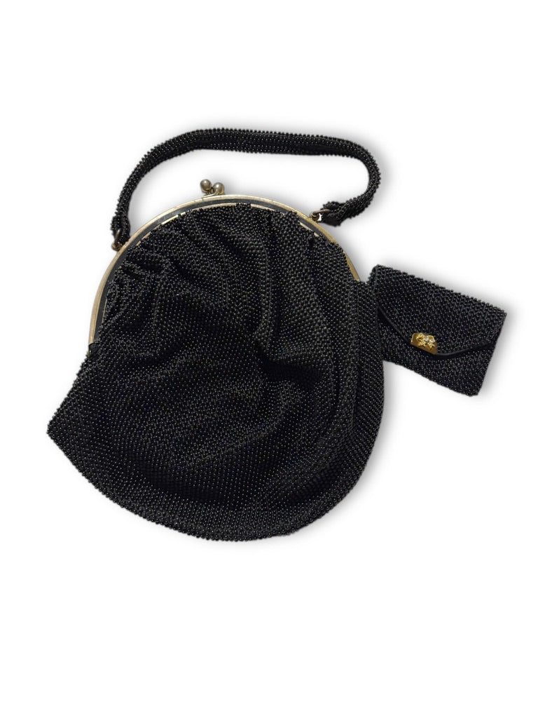 Black Acrylic Beaded Bag