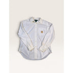 Vintage 90s Lauren Ralph Lauren Petite White Button Up Shirt 6P Gold Crest Logo