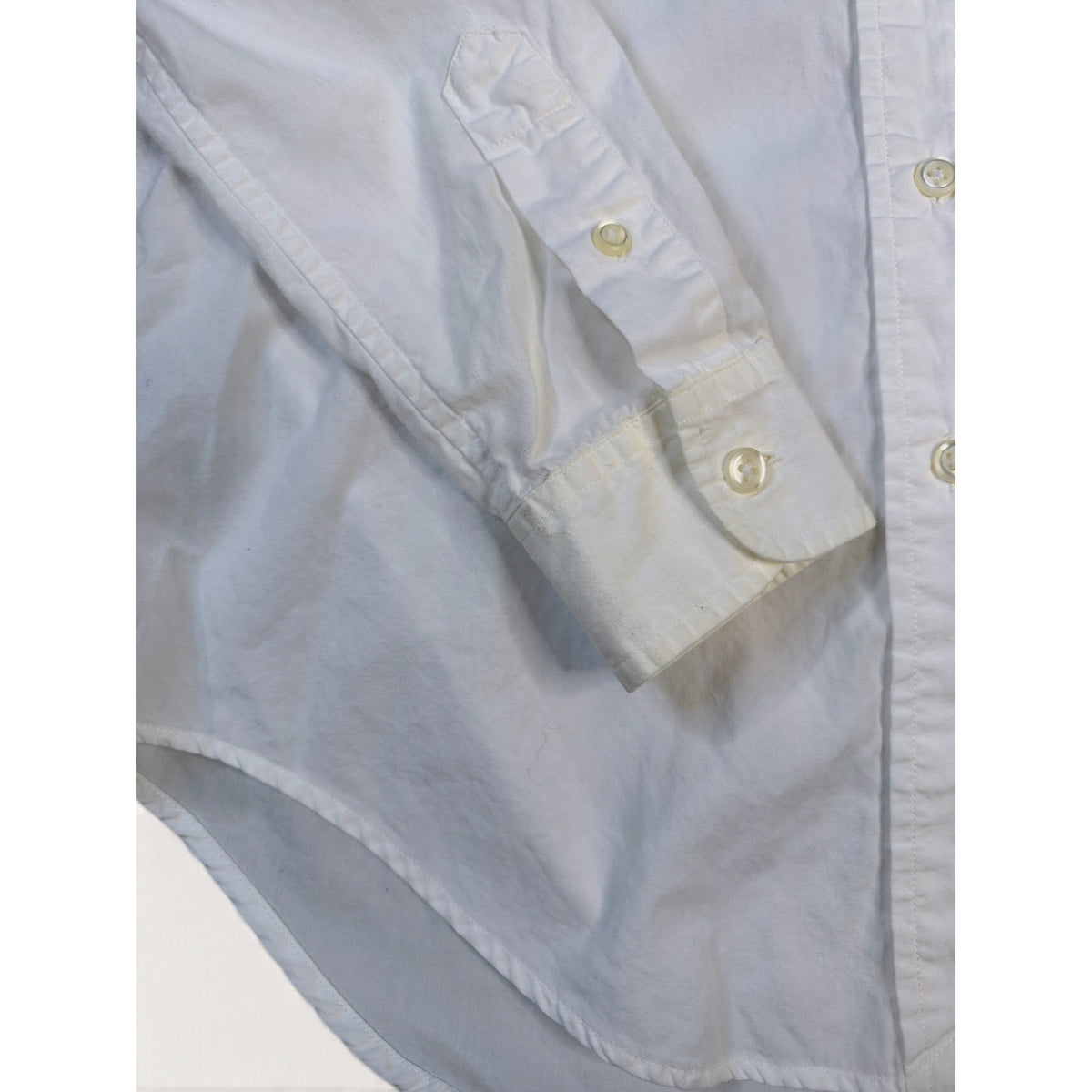 Vintage 90s Lauren Ralph Lauren Petite White Button Up Shirt 6P Gold Crest Logo