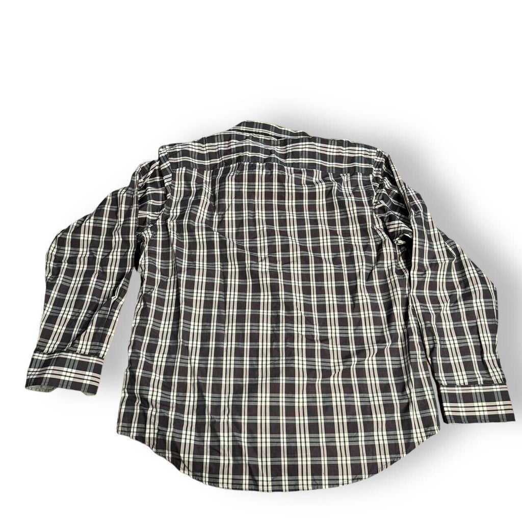 Joseph Abboud Plaid Button Down Shirt XL Cotton Long Sleeve New With Tags