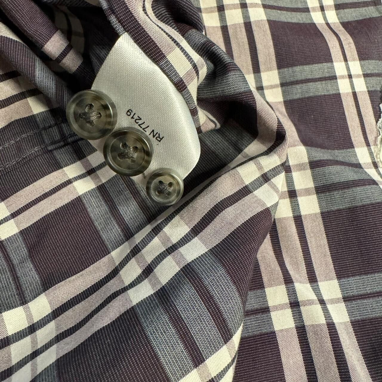 Joseph Abboud Plaid Button Down Shirt XL Cotton Long Sleeve New With Tags
