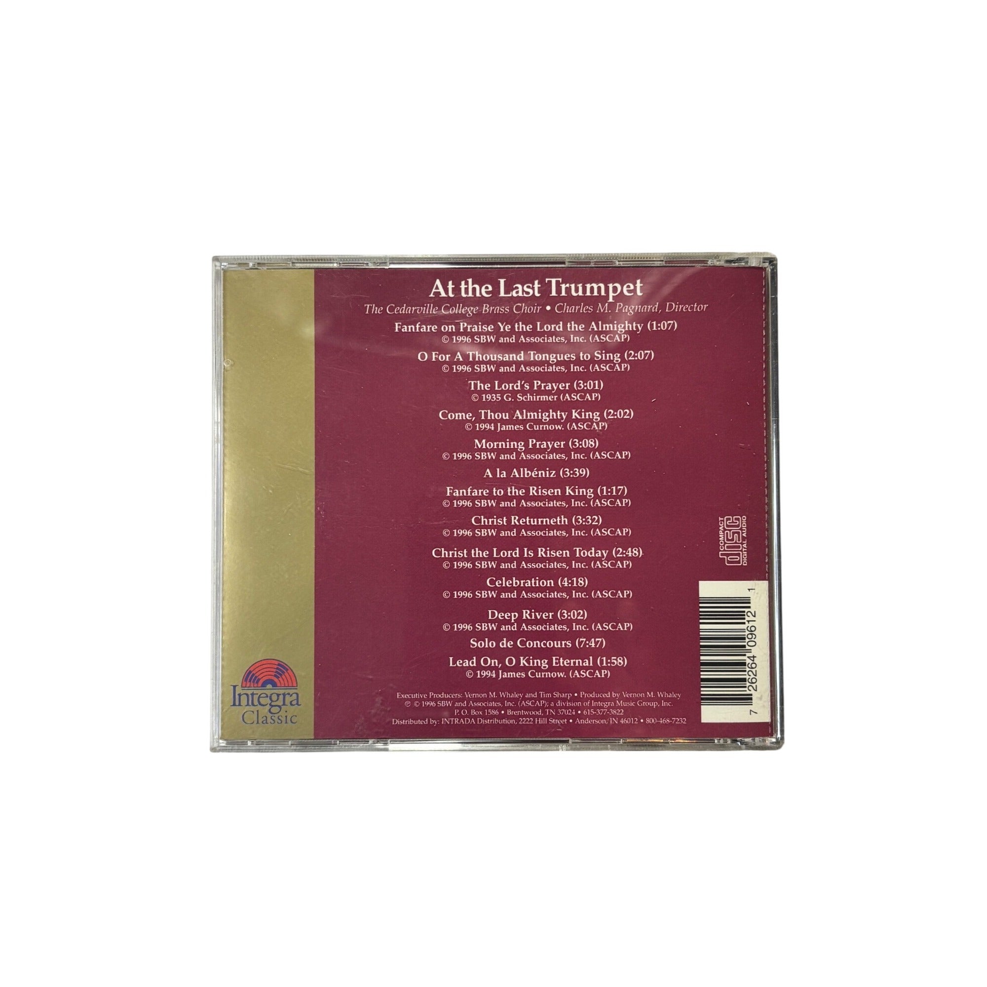 Cedarville College Brass Choir At The Last trumpet 1996 Gospel Music CD Vintage
