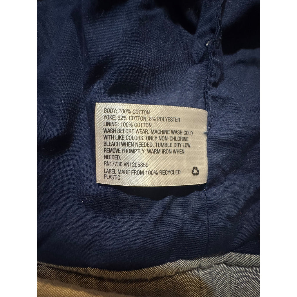 Genuine Kids OshKosh 3T Quilted Utility Vest Gray Blue Corduroy Trim
