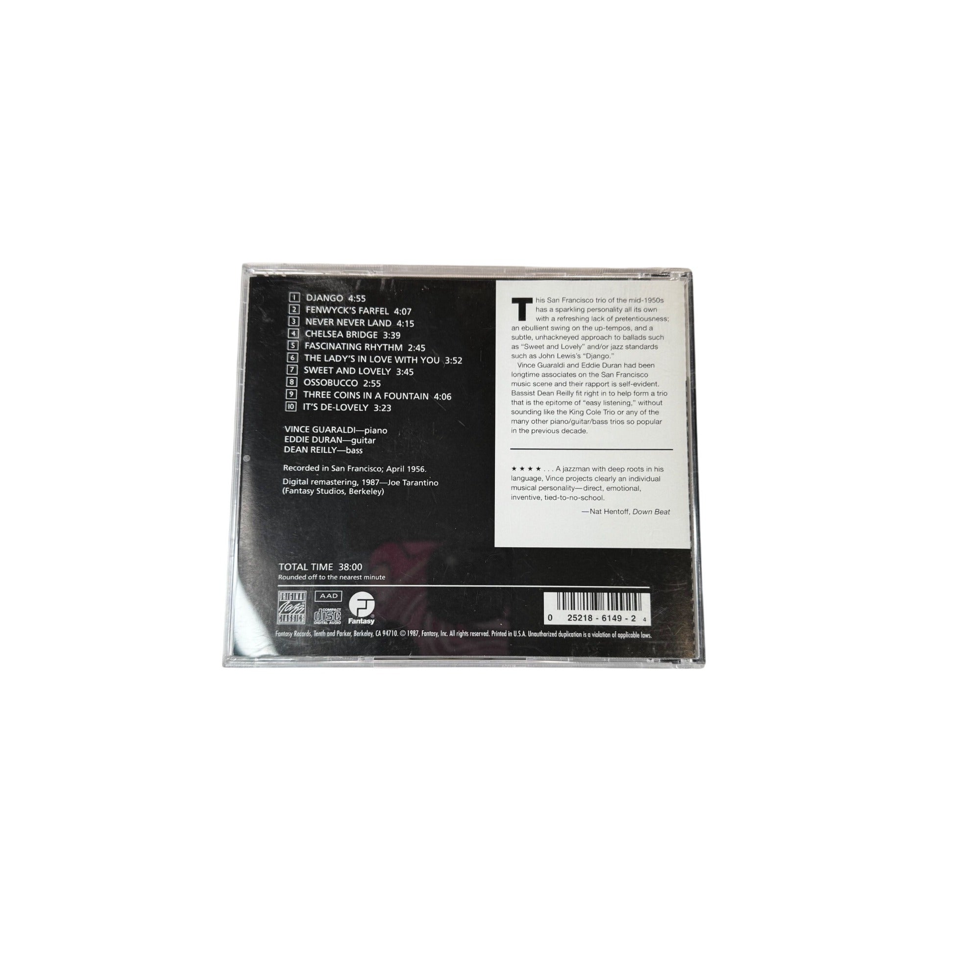 Vince Guaraldi Trio Vince Guaraldi Trio CD 1987 Original Jazz Classics Fantasy