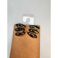 Western Germany copper tone hollow clip on earrings vintage