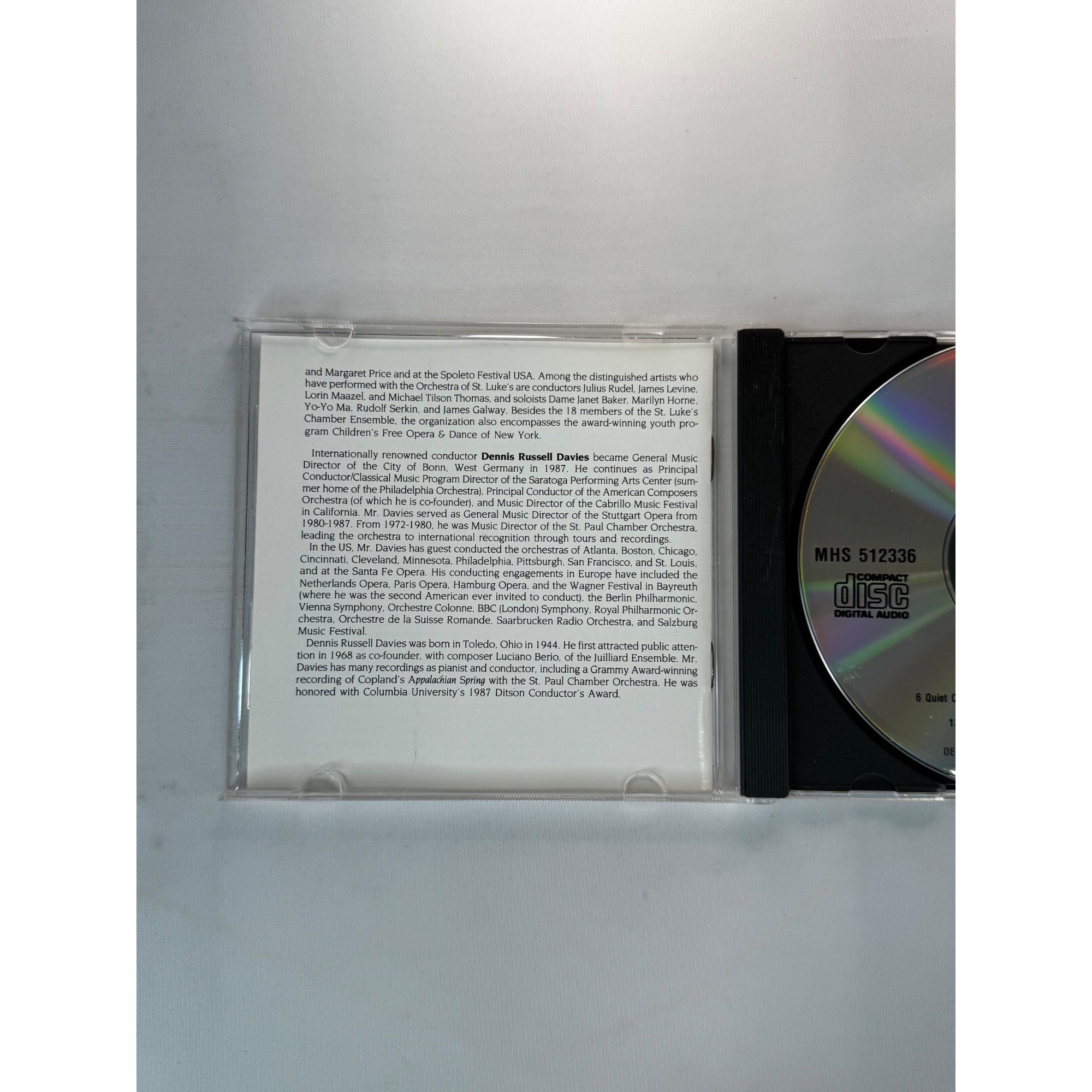 Aaron Copland Music For The Theatre Movies Quiet City Clarinet Concerto CD 1989