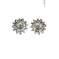 Sarah Coventry Clip On Earrings Gold Tone Floral Starburst 1970s Vintage