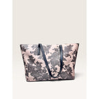 Michael Kors Emry Large Top Zip Tote Shoulder Bag Oyster Pink Floral Lace