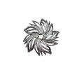 Unsigned Silver Tone Abstract Starburst Brooch Modernist Swirl 1960s Vintage