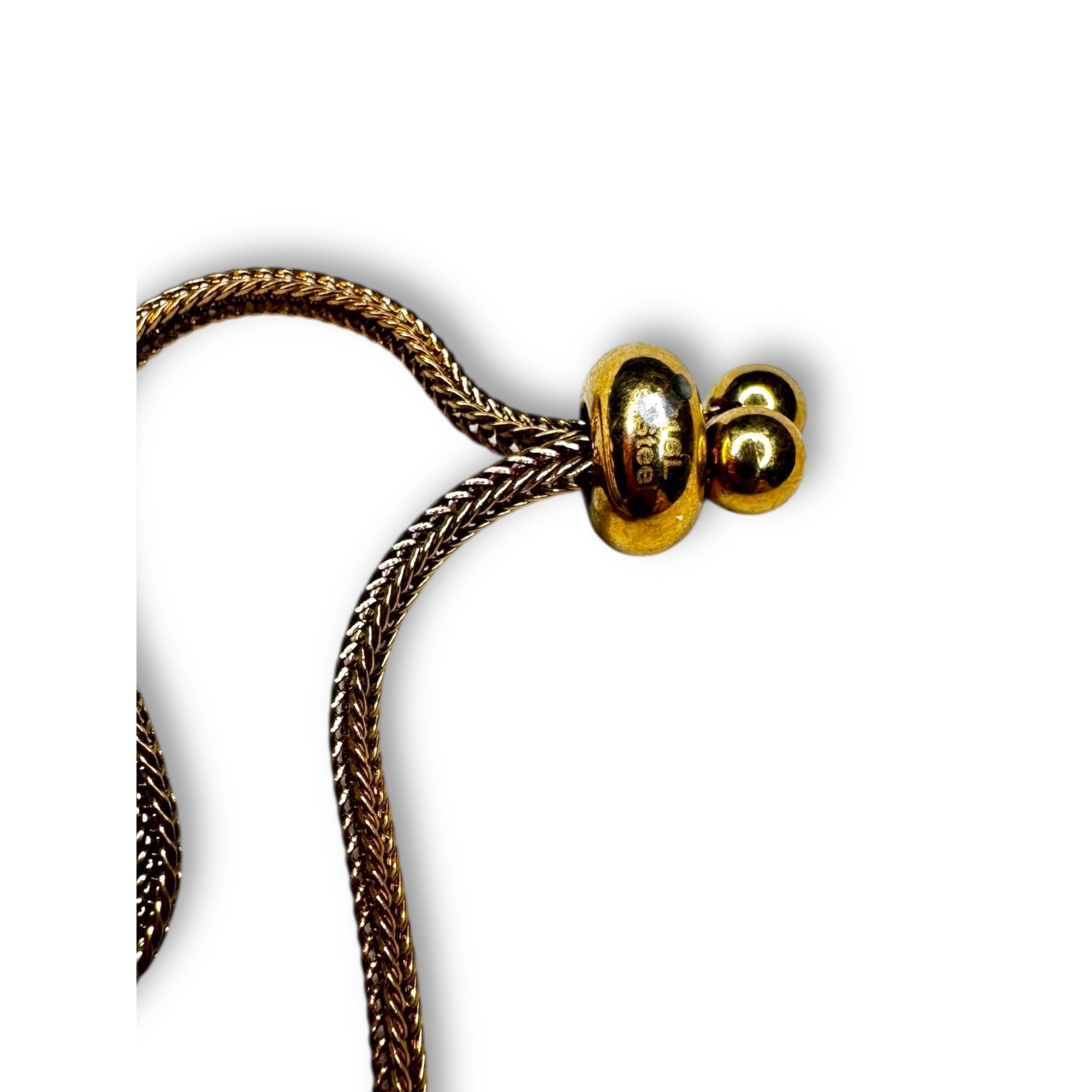 Karis Heart Locket Bracelet Gold Bonded Stainless Steel Glow Glass 9" Adjustable