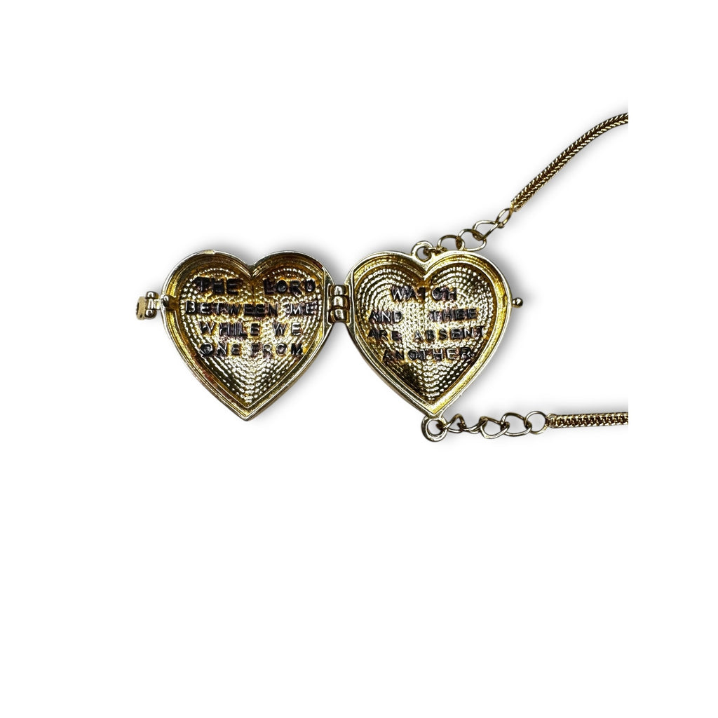 Karis Heart Locket Bracelet Gold Bonded Stainless Steel Glow Glass 9" Adjustable