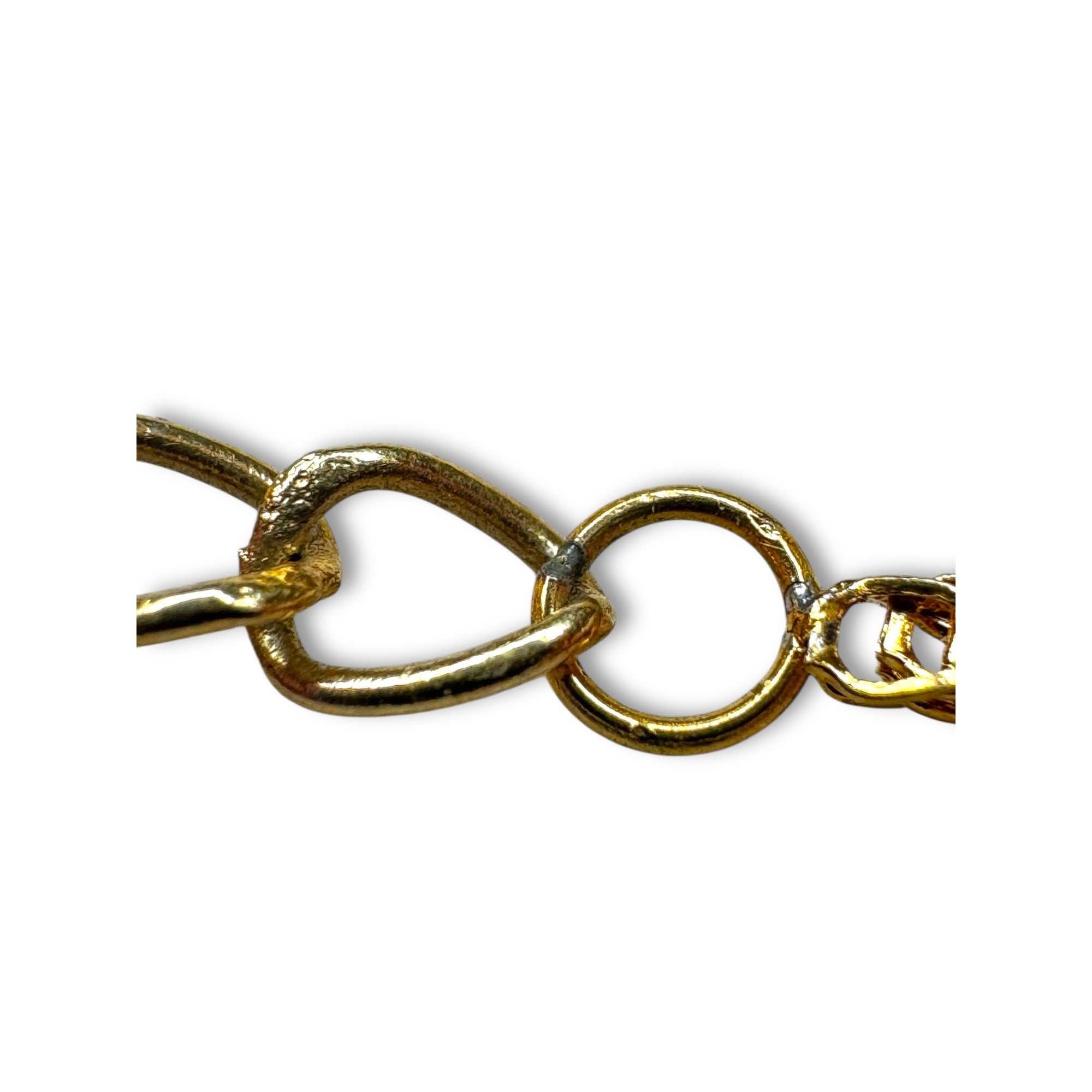 Karis Heart Locket Bracelet Gold Bonded Stainless Steel Glow Glass 9" Adjustable