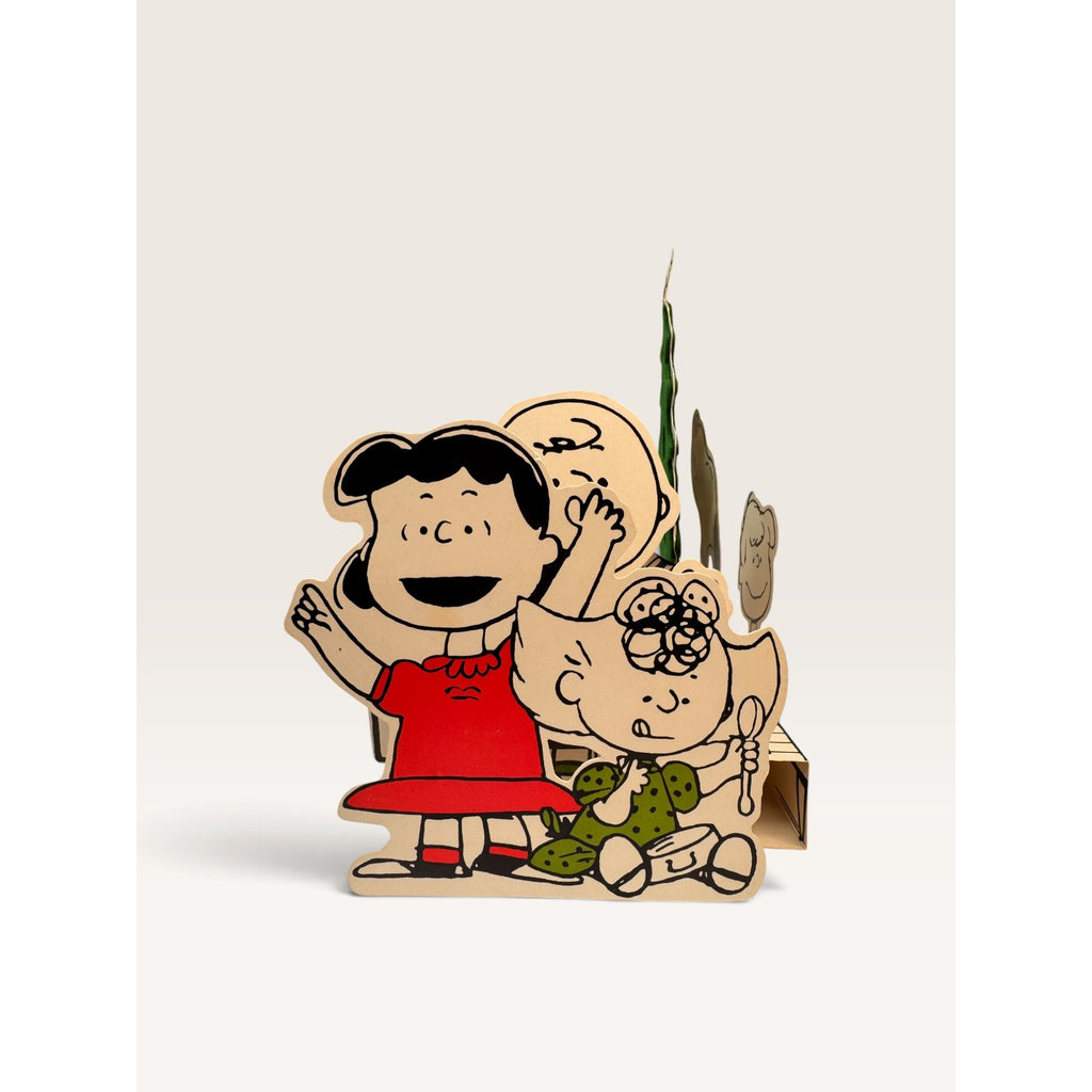 1970s Hallmark Peanuts Christmas Pop Up Centerpiece Snoopy Piano Tree Box