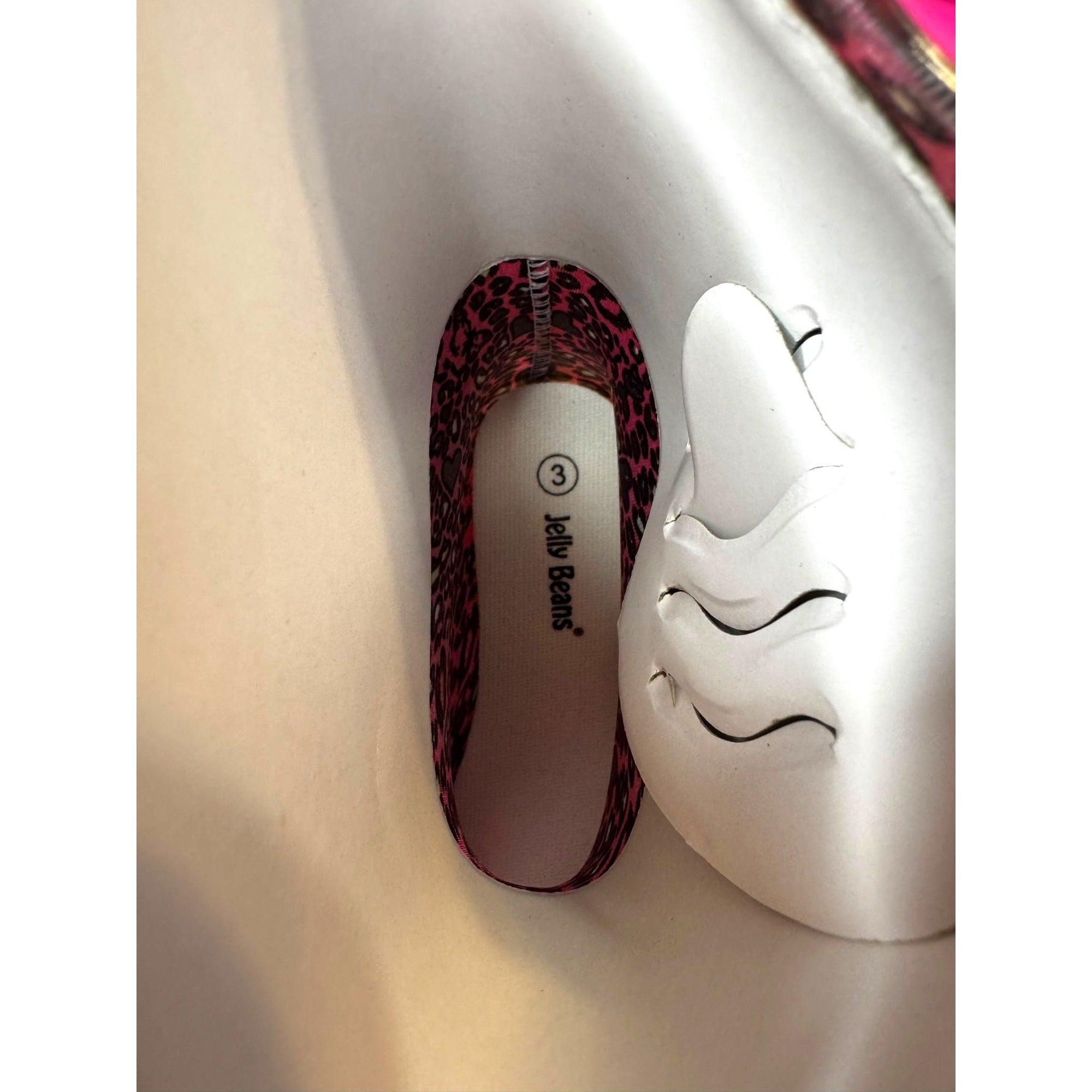 Jelly Beans Girls Leopard Rain Boots Fuchsia Pink Size 3 New in Box