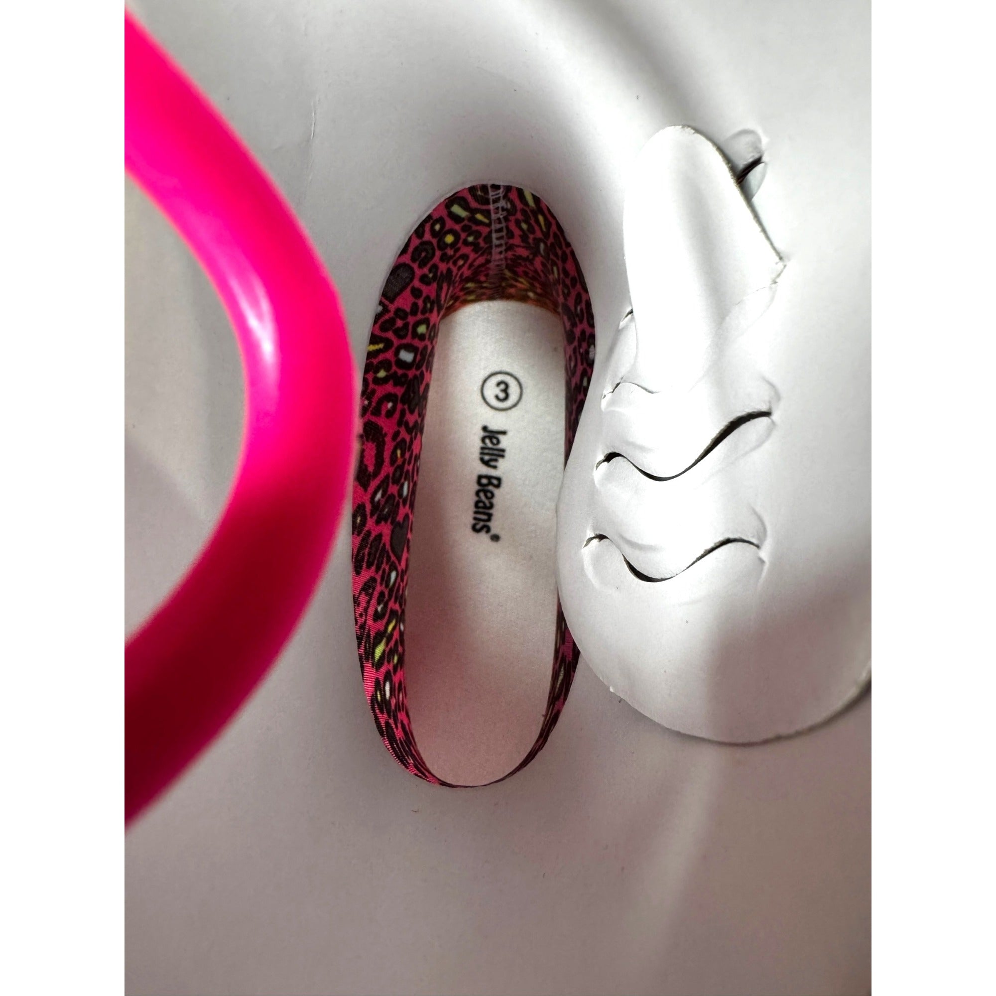 Jelly Beans Girls Leopard Rain Boots Fuchsia Pink Size 3 New in Box