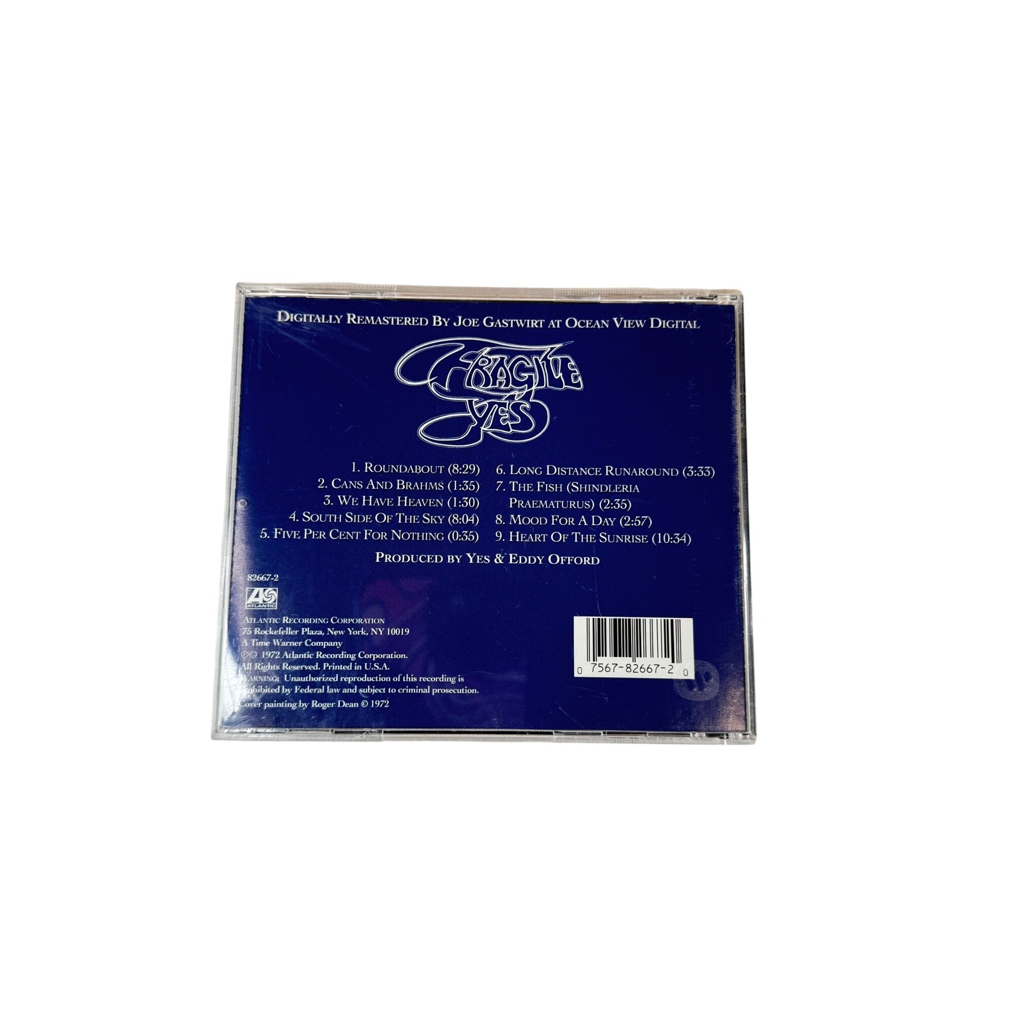 Yes Fragile 1972 CD Digitally Remastered Atlantic Records Rock Proggresive Rock