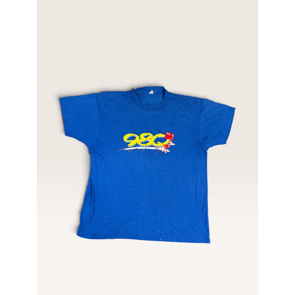 Vintage 90s 98Q 98.3 Radio Kangaroo T-Shirt XL Screen Stars Single Stitch USA