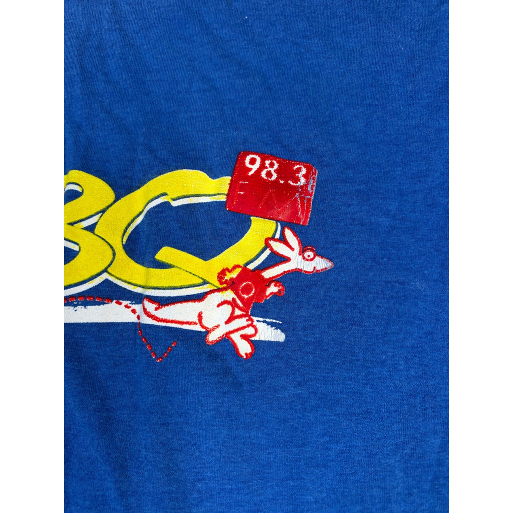 Vintage 90s 98Q 98.3 Radio Kangaroo T-Shirt XL Screen Stars Single Stitch USA