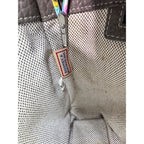 Dooney & Bourke Signature DB Monogram Canvas Pebbled Leather Handbag Gray