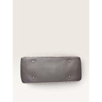 Dooney & Bourke Signature DB Monogram Canvas Pebbled Leather Handbag Gray