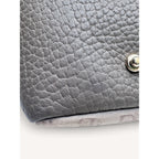 Dooney & Bourke Signature DB Monogram Canvas Pebbled Leather Handbag Gray
