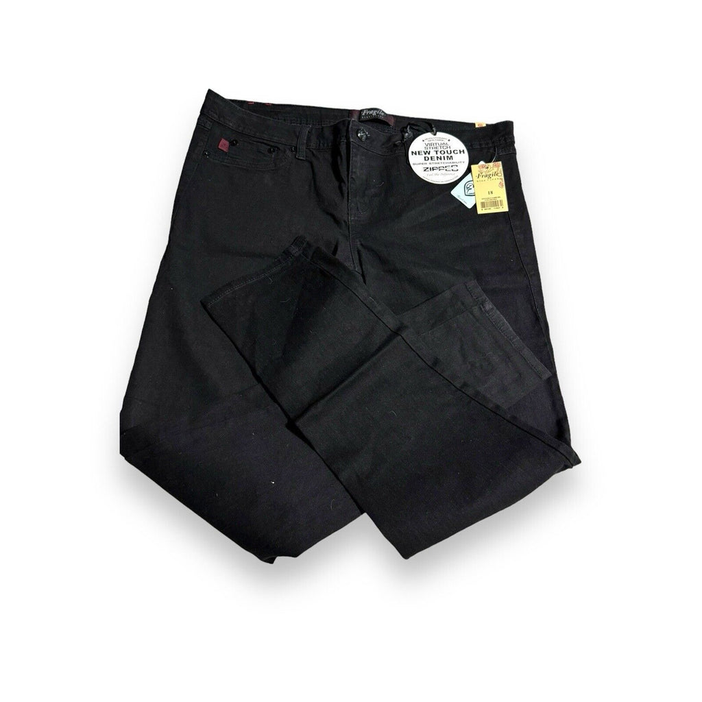 Torrid Fragile Virtual Stretch New Touch Black Straight Leg Jeans Womens 18R