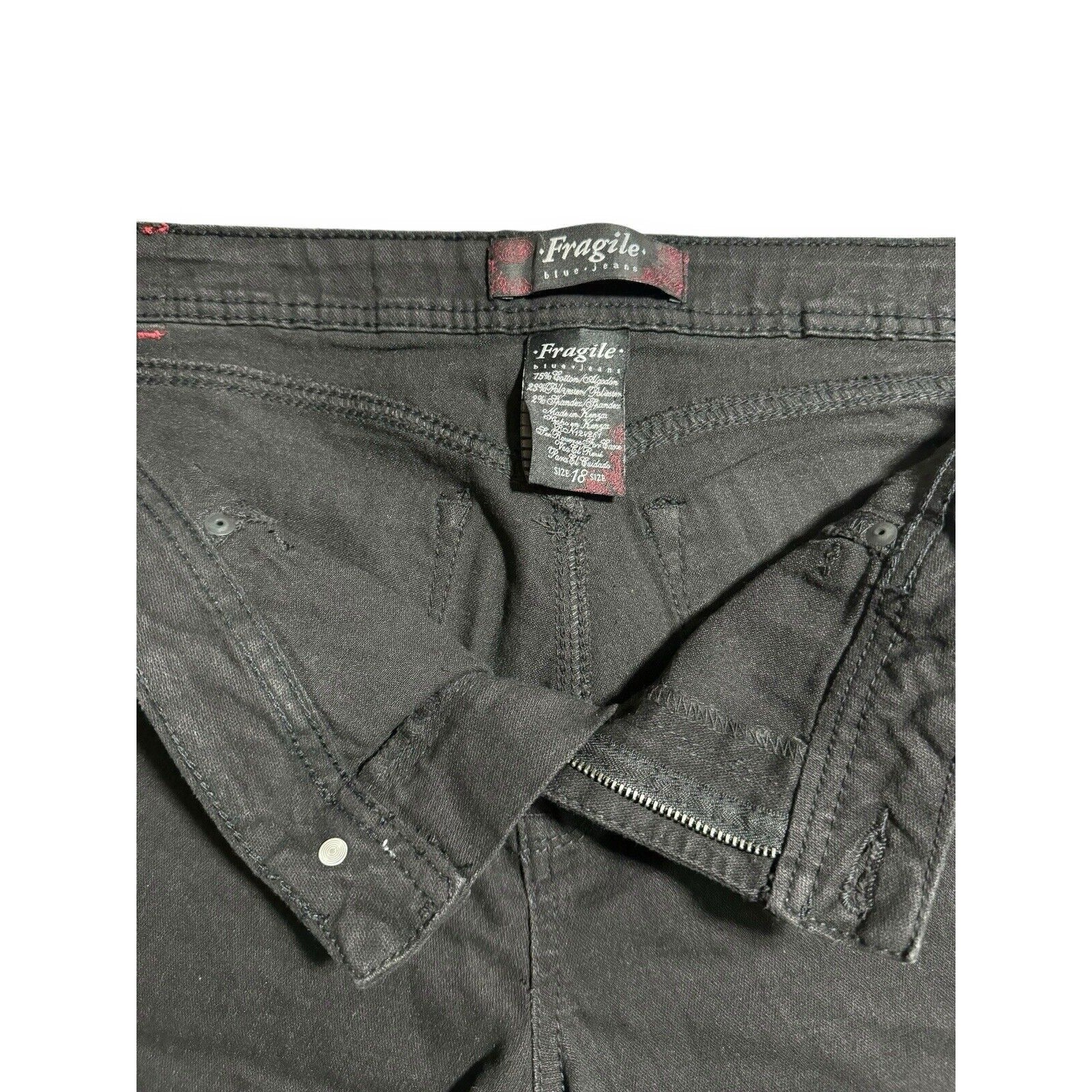 Torrid Fragile Virtual Stretch New Touch Black Straight Leg Jeans Womens 18R