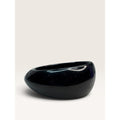 1980s Jet Black Chunky Asymmetrical Domed Tapered Bangle Bracelet 7.75"
