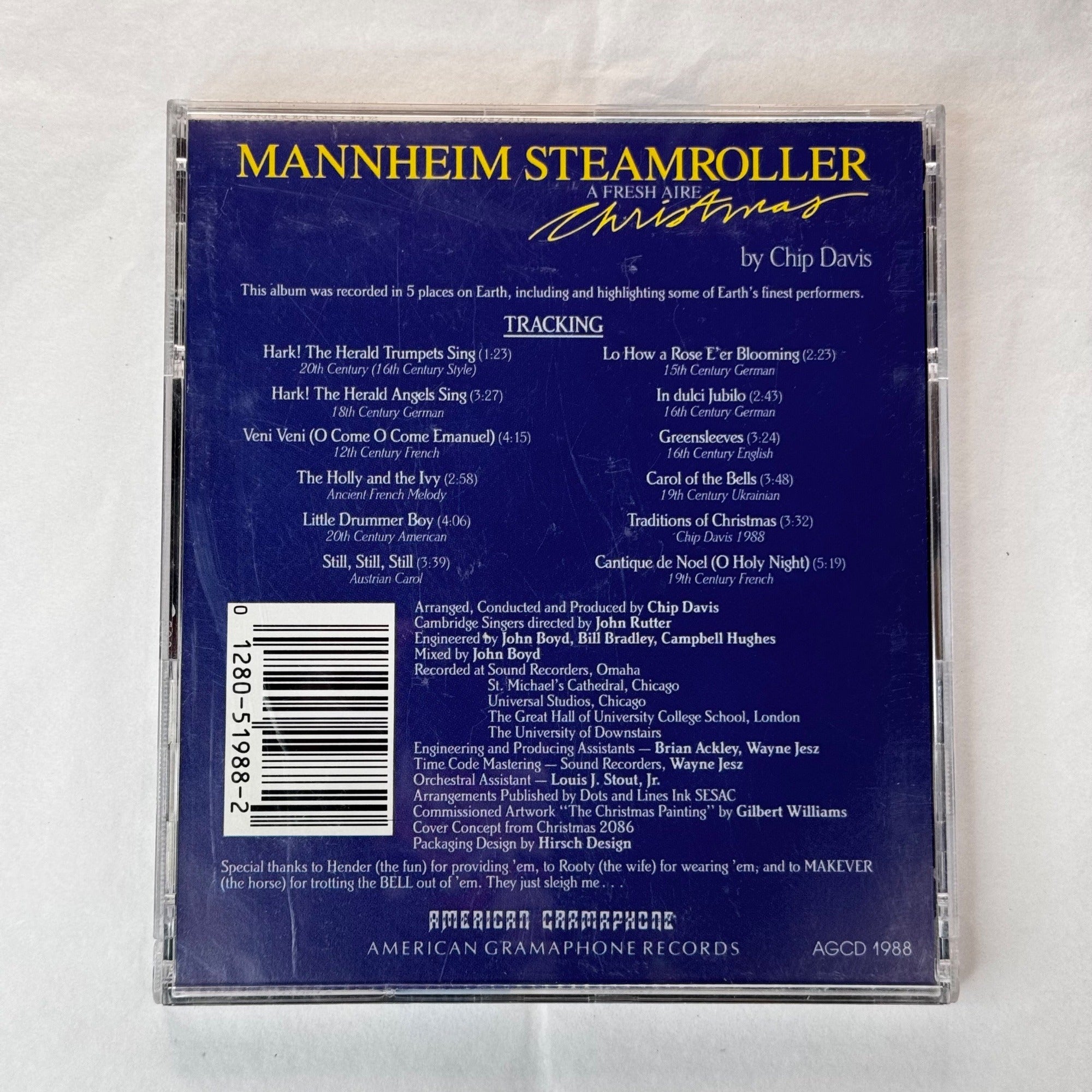Mannheim Steamroller A Fresh Aire Christmas 1988 CD American Gramaphone Pre-Owned