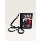 Patricia Cornwell Ripper True Crime Novel Book Clutch Crossbody Wallet Bag Black
