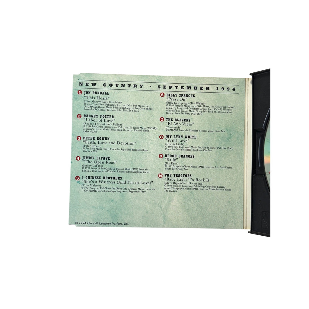 New Country September 1994 Exclusive CD New Country Magazine Music Compilation