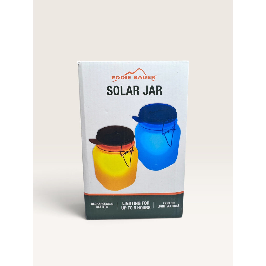 Eddie Bauer Solar Jar Lantern 2 Color Light Settings Rechargeable