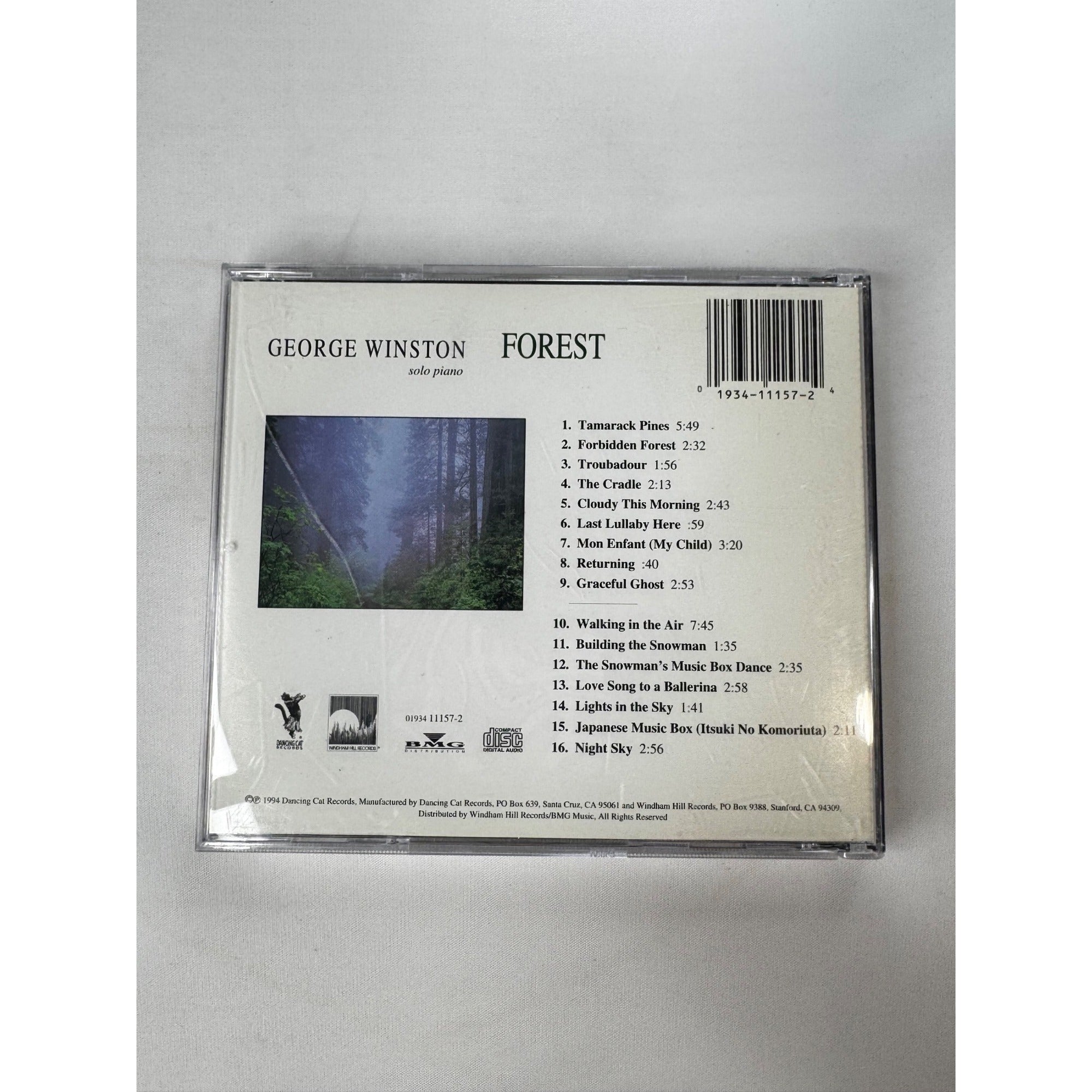 George Winston Forest 1994 CD Solo Piano Windham Hill Records New Age
