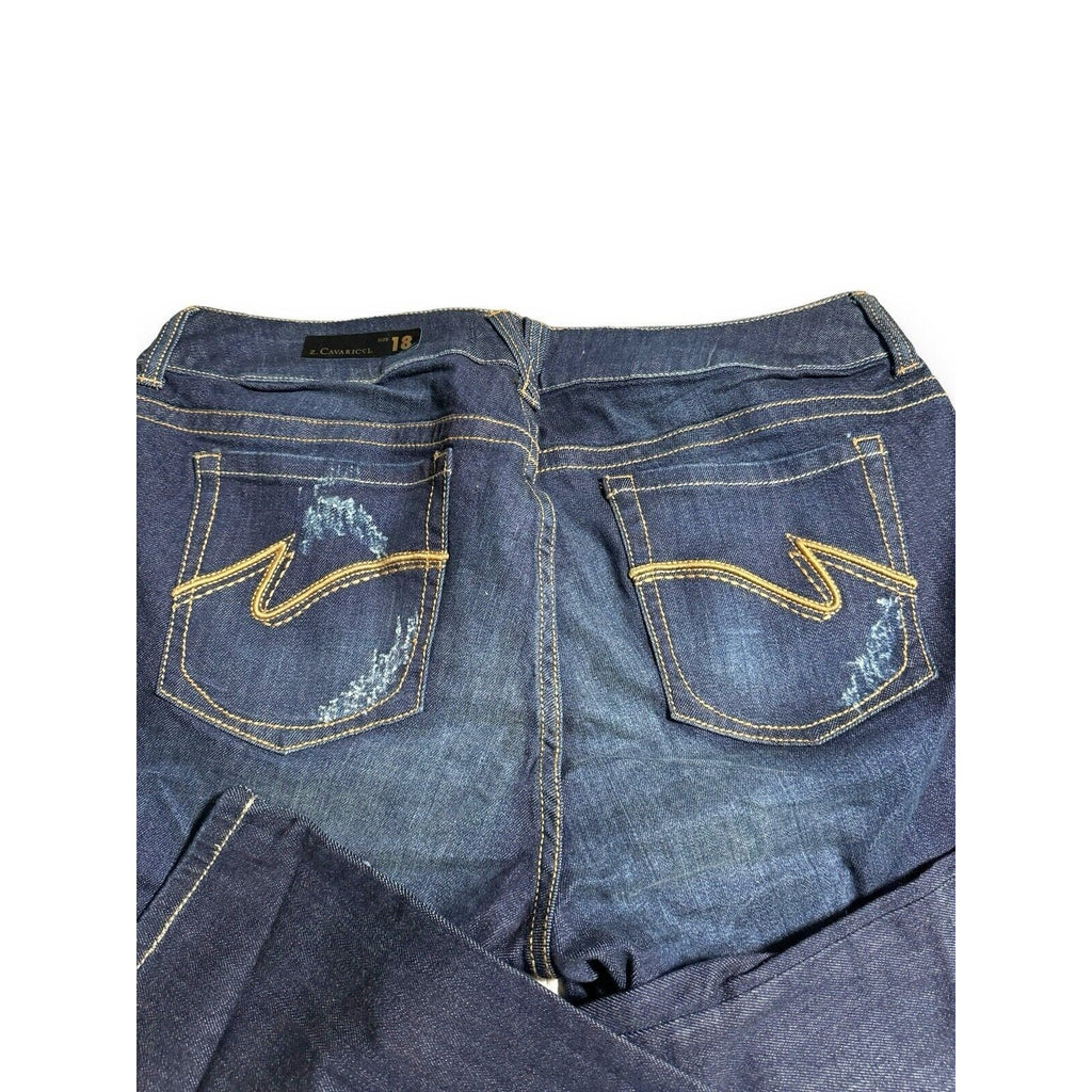 Z Cavaricci Isabella Skinny Jeans Womens 18 Dark Wash Stretch Denim New