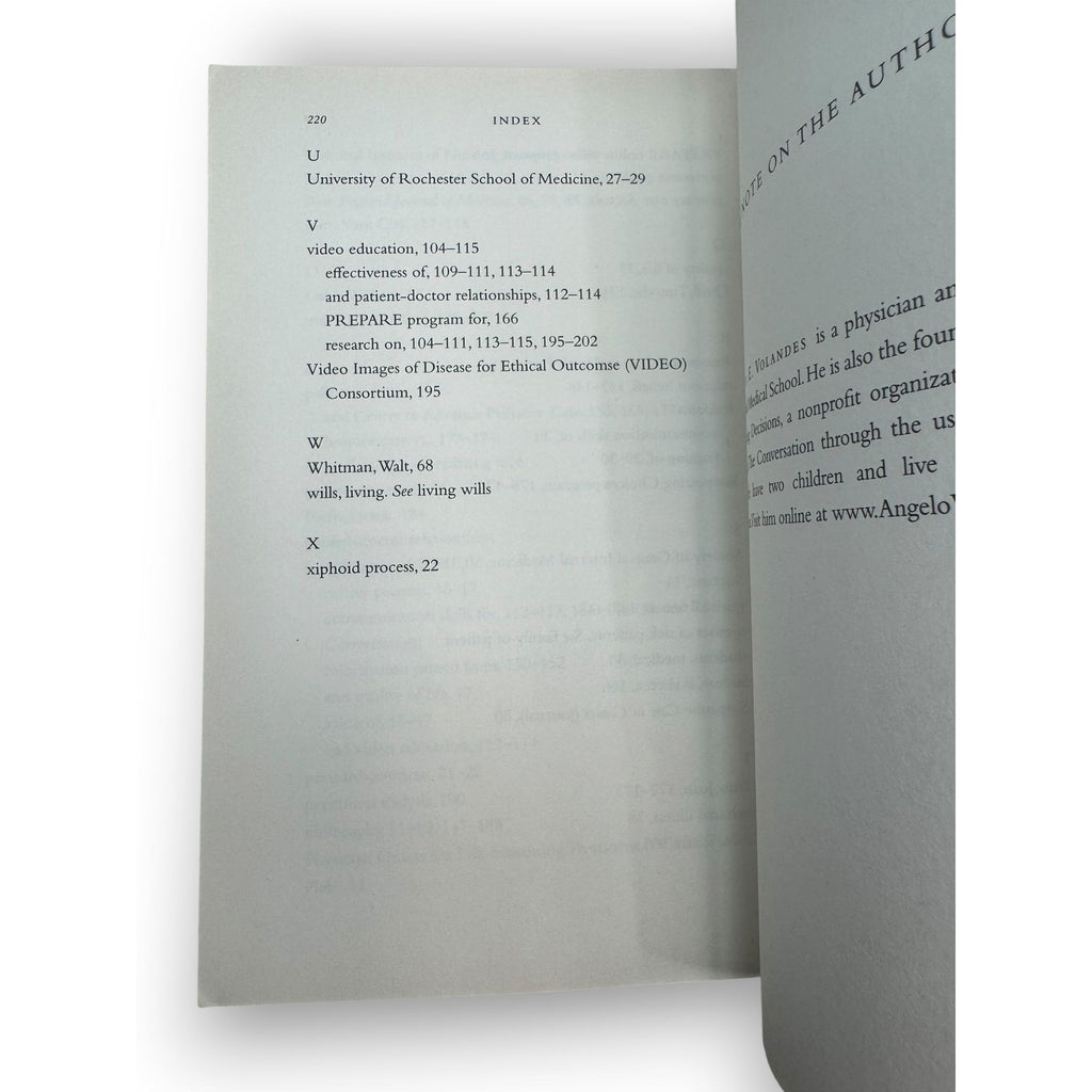 The Conversation End of Life Care Angelo Volandes MD Paperback 2016