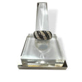 Sterling Silver Ring Marcasite Glass Crystal Size 6.5