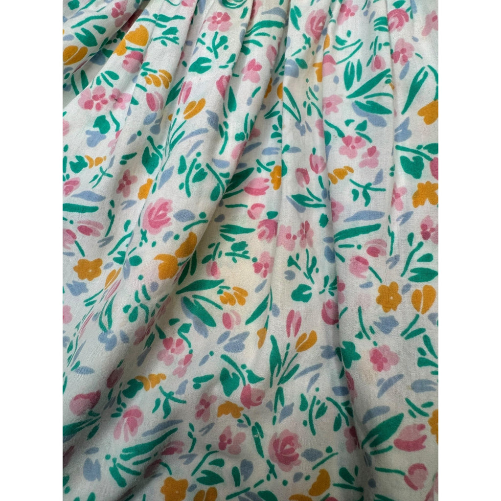 1980s Popsicle Girls Floral Ruffle Toddlers Dress Size 5 Pink Green Orange Blue