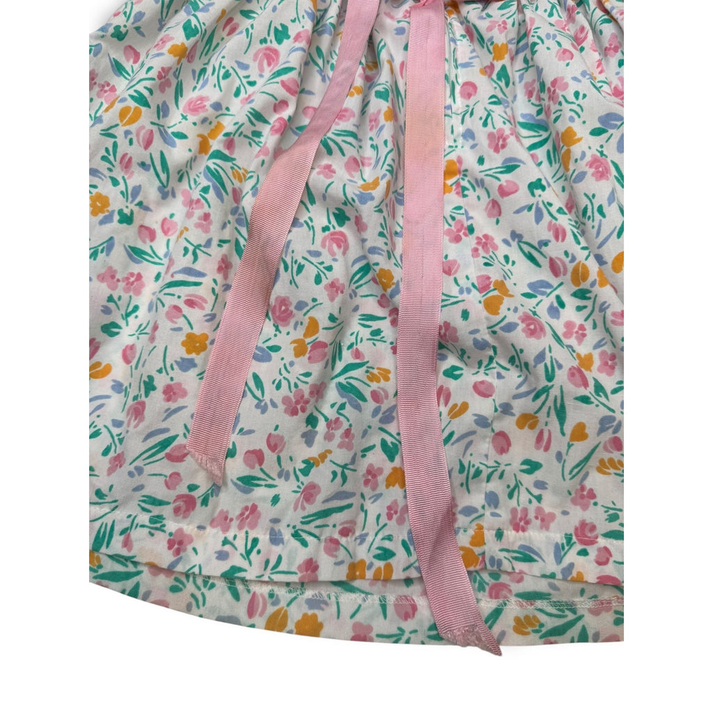 1980s Popsicle Girls Floral Ruffle Toddlers Dress Size 5 Pink Green Orange Blue