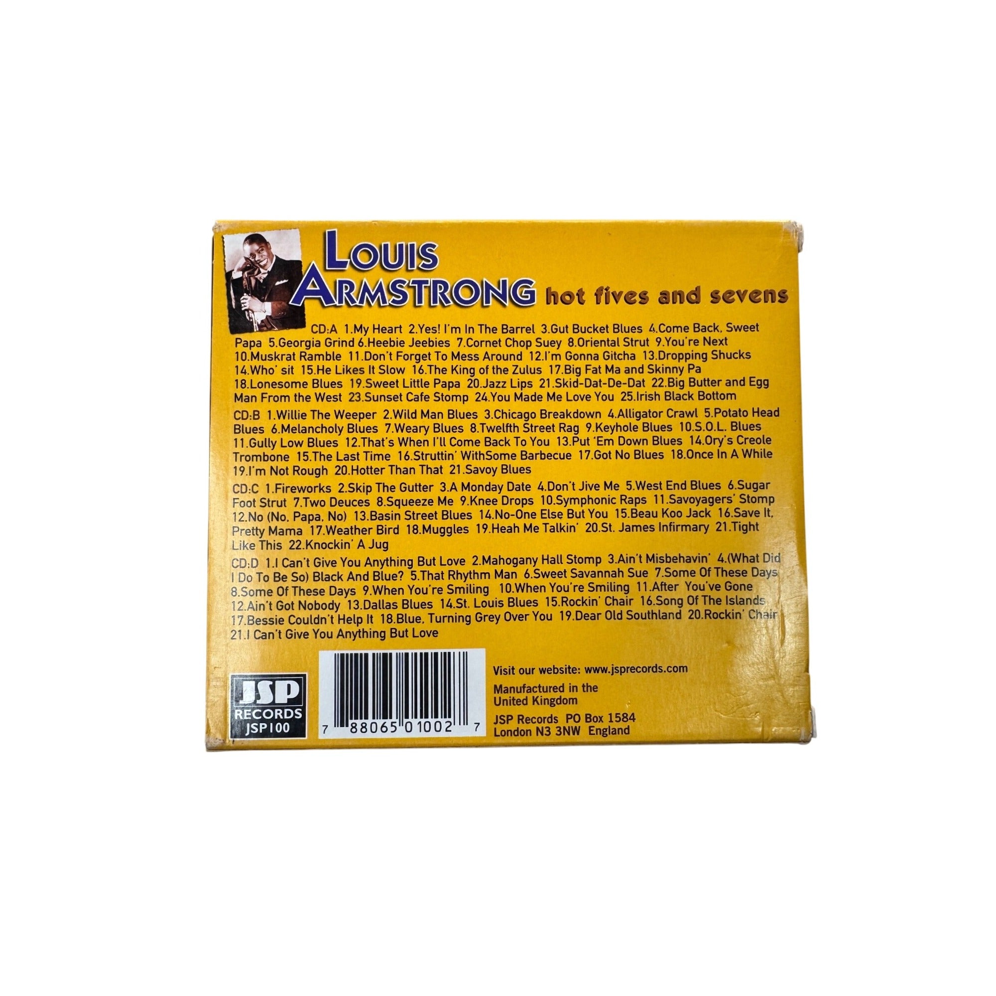Louis Armstrong Hot Fives And Sevens 4 CD Set Remastered