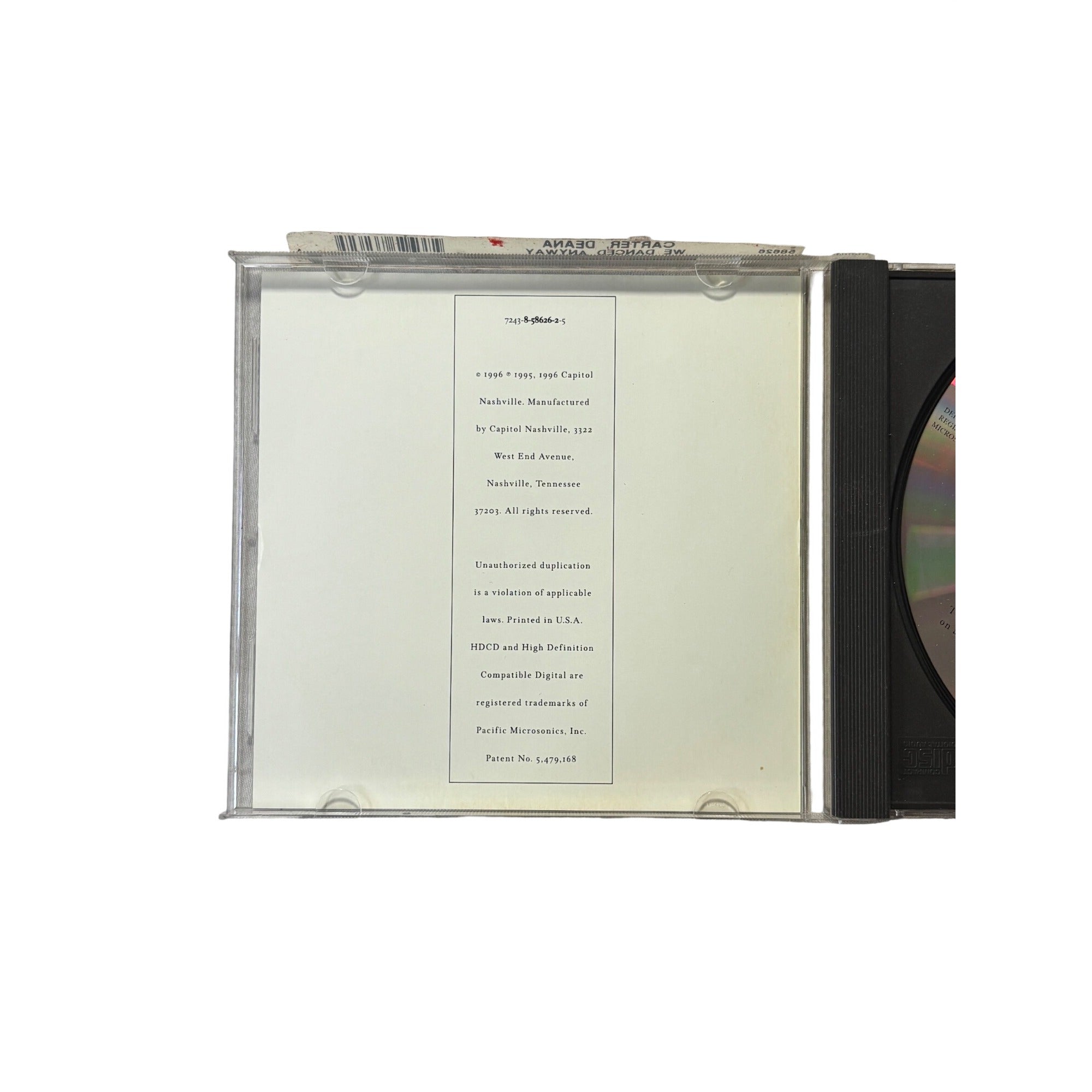 Deana Carter We Danced Anyway CD Single 1996 Nashville Country Music Vintage 90s
