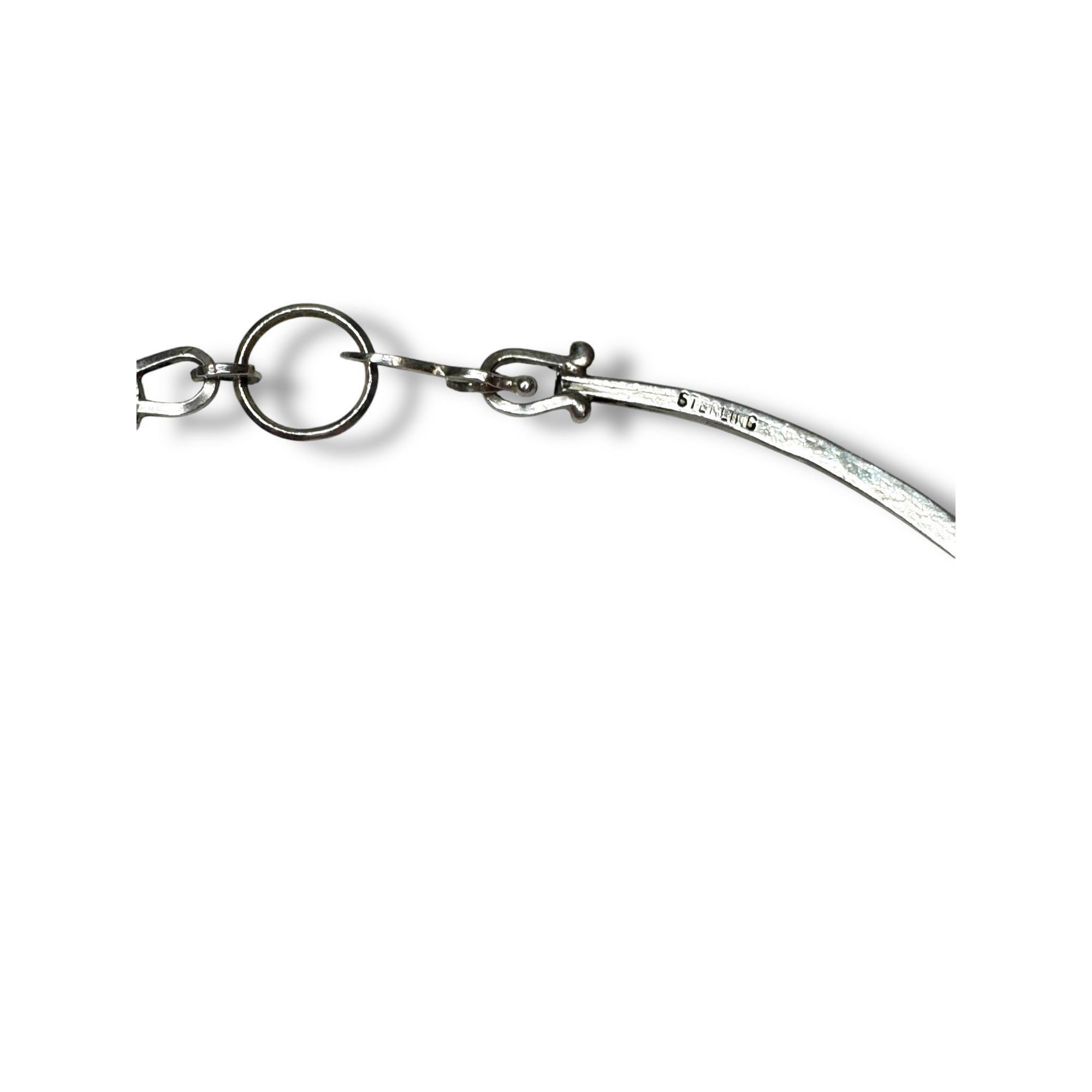 Hemerson Brown Navajo Sterling Scarab Necklace 14k Turquoise Labradorite 18in