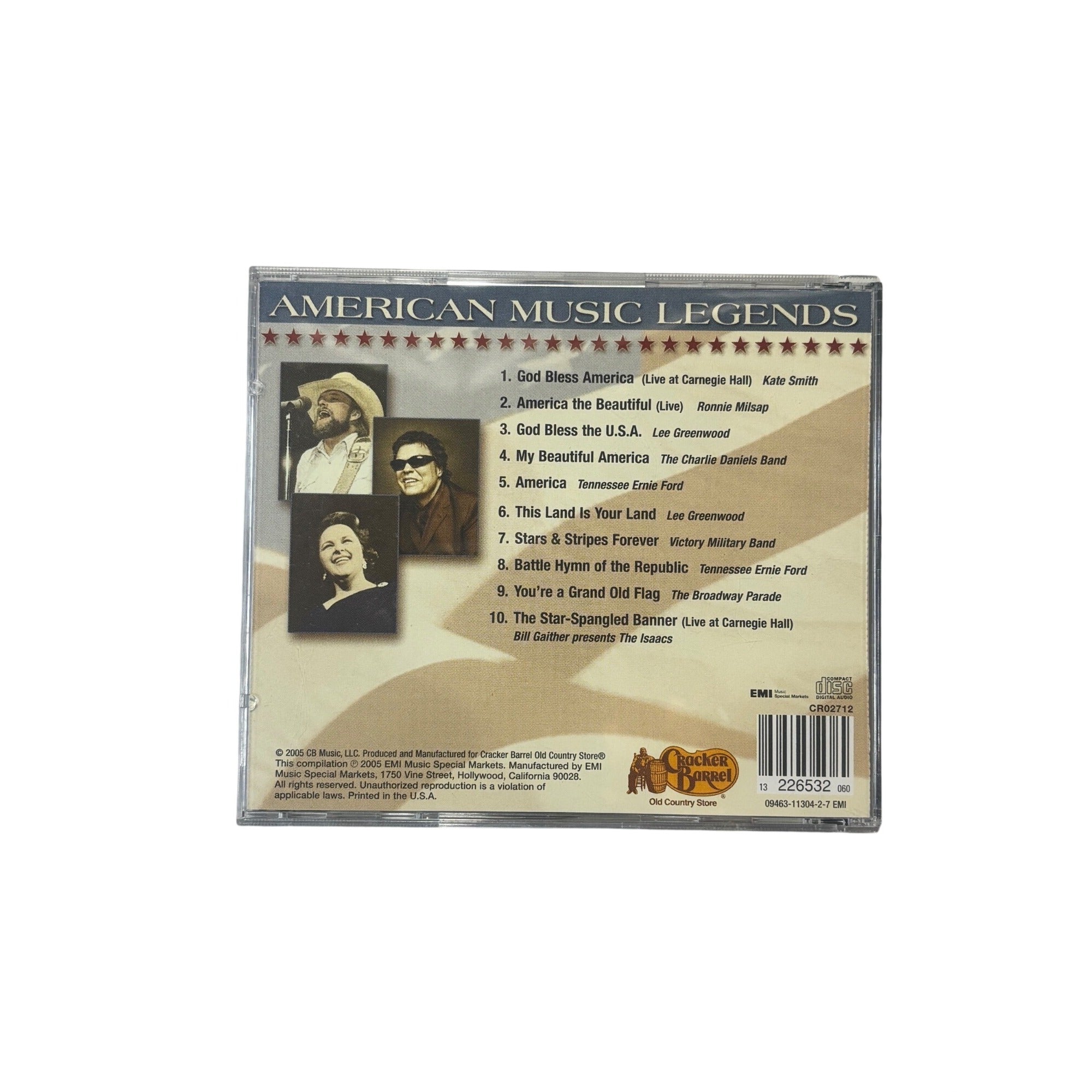 Patriotic American Music Legends CD Cracker Barrel Exclusive 2005 EMI Release